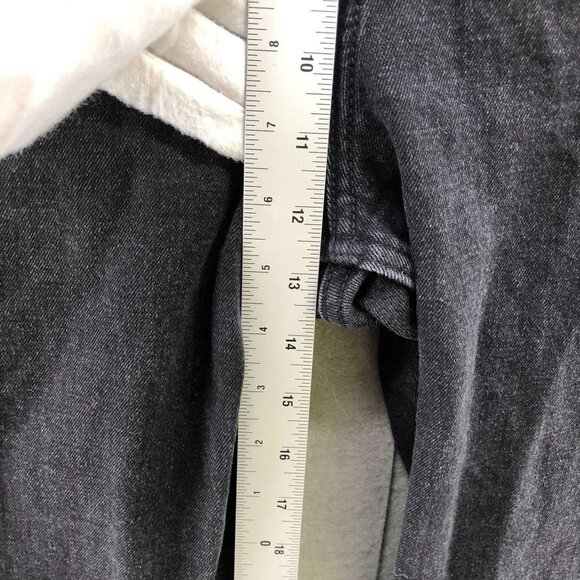 Abercrombie & Fitch Skinny High Rise Jean Womend 20 Short 35S Black Split Hem - Picture 10 of 12